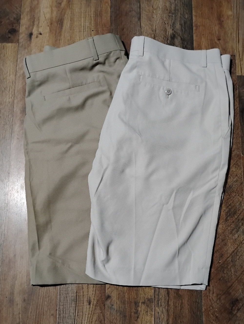 Louis Raphael Khaki and Light Gray Golf Shorts Men's Size: 35